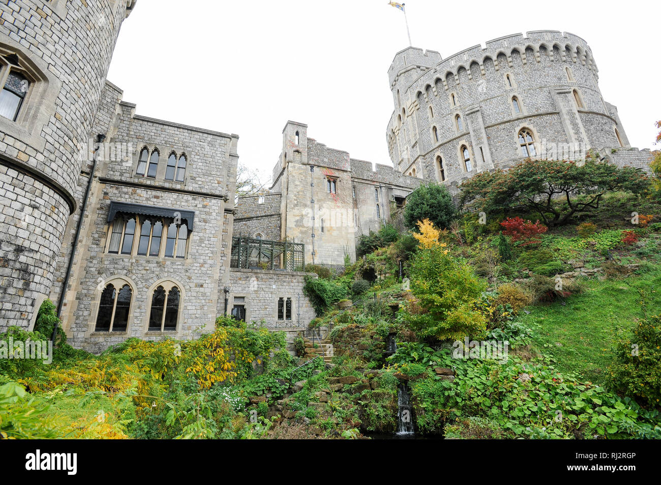 Tour ronde du château de Windsor, résidence royale à Windsor, Berkshire, Angleterre, Royaume-Uni. 25 octobre 2008 © Wojciech Strozyk / Alamy Stock Photo Banque D'Images