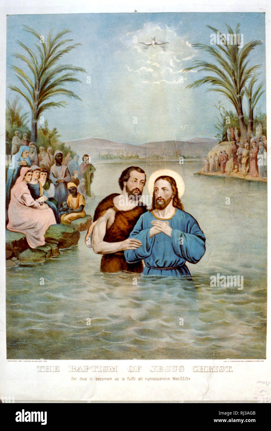 Le baptême de Jésus Christ ca. 1893 Banque D'Images