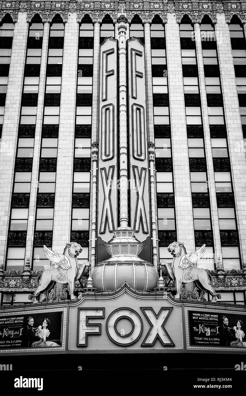 Le Fox Theatre, à Detroit (Michigan) Banque D'Images