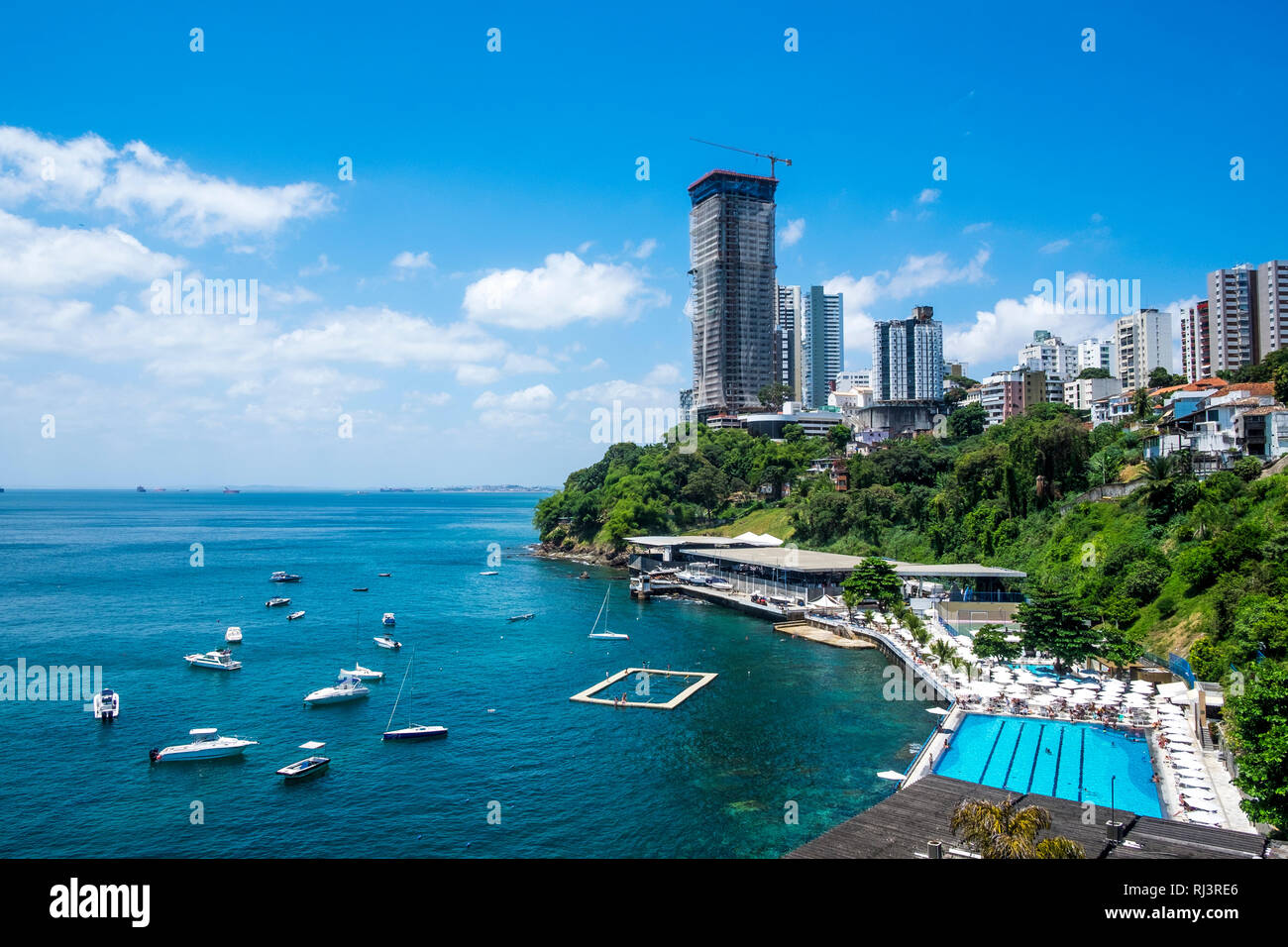 Vue panoramique de la côte de Salvador de Bahia Brésil Amérique du Sud Banque D'Images