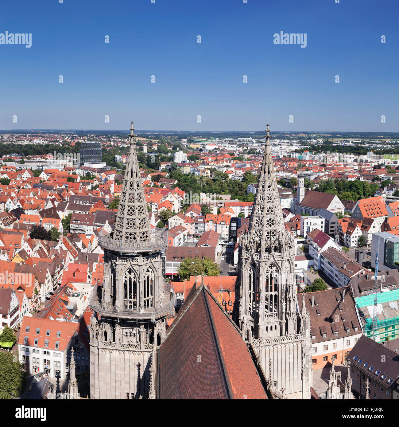 Blick vom Ulmer Münster auf die Altstadt, Ulm an der Donau, Bade-Wurtemberg, Allemagne Banque D'Images