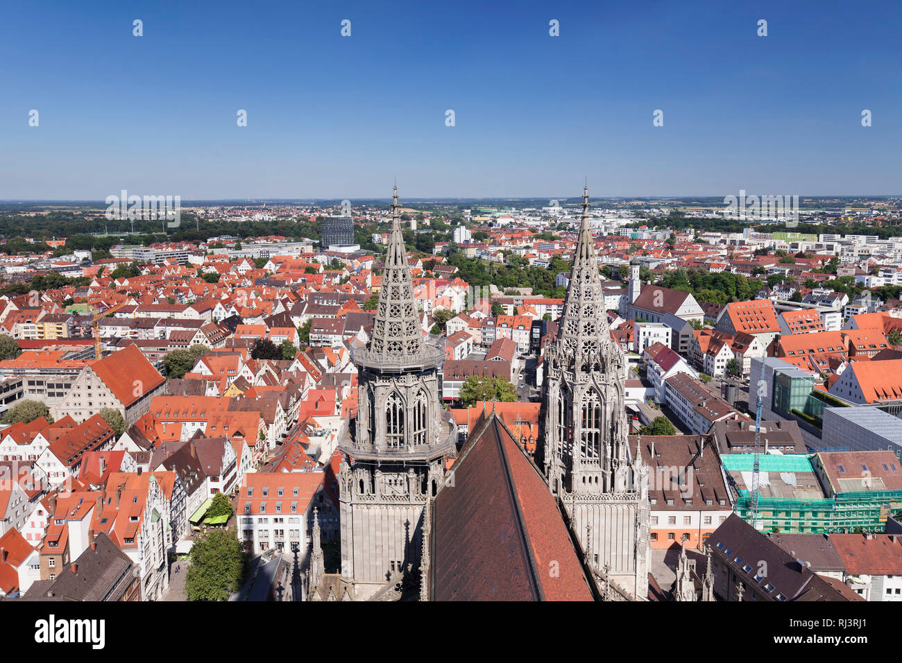 Blick vom Ulmer Münster auf die Altstadt, Ulm an der Donau, Bade-Wurtemberg, Allemagne Banque D'Images