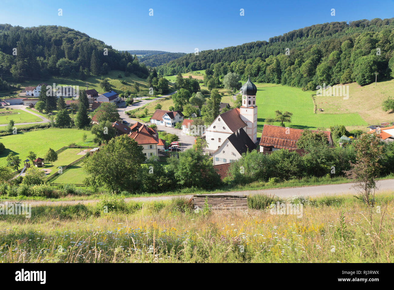 Bichishausen commune française, von Münsingen, Lautertal, Palatinat, Bade-Wurtemberg, Allemagne Banque D'Images