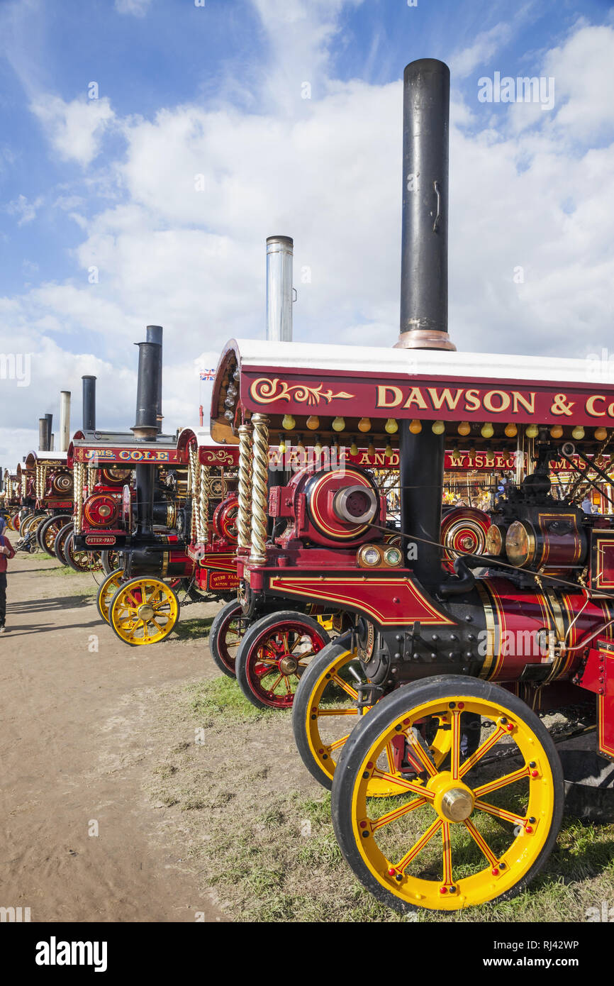 L'Angleterre, dans le Dorset, Blanford, Veranstaltung, Great Dorset Steam Fair, dampfgetriebene Fahrzeuge, Banque D'Images