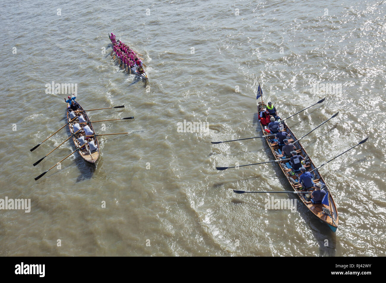 L'Angleterre, Londres, de Bootsrennen, Great River Race, Banque D'Images
