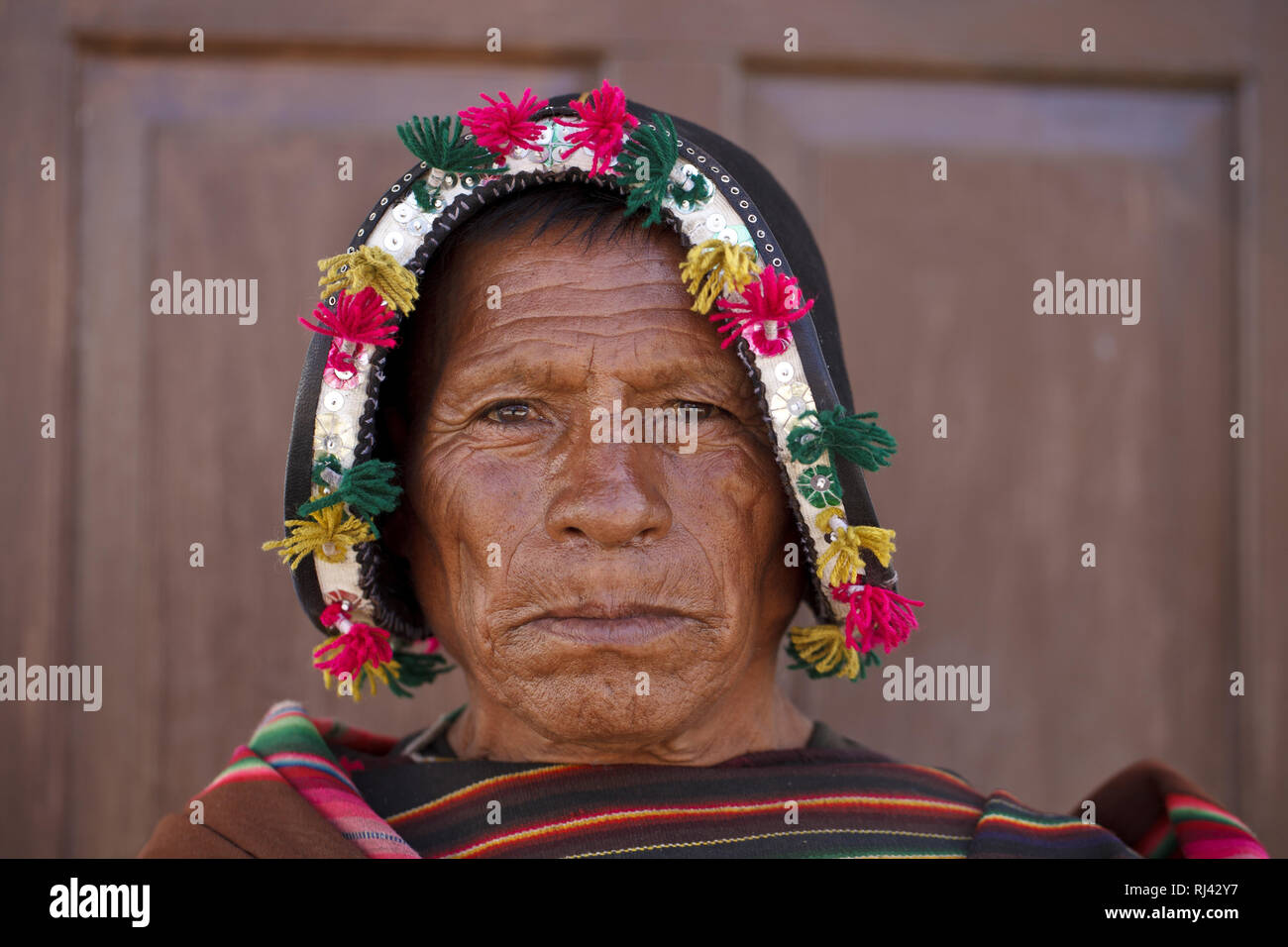 Washington DC, le Quechua, Tarabuco, Tracht, Mann, Banque D'Images