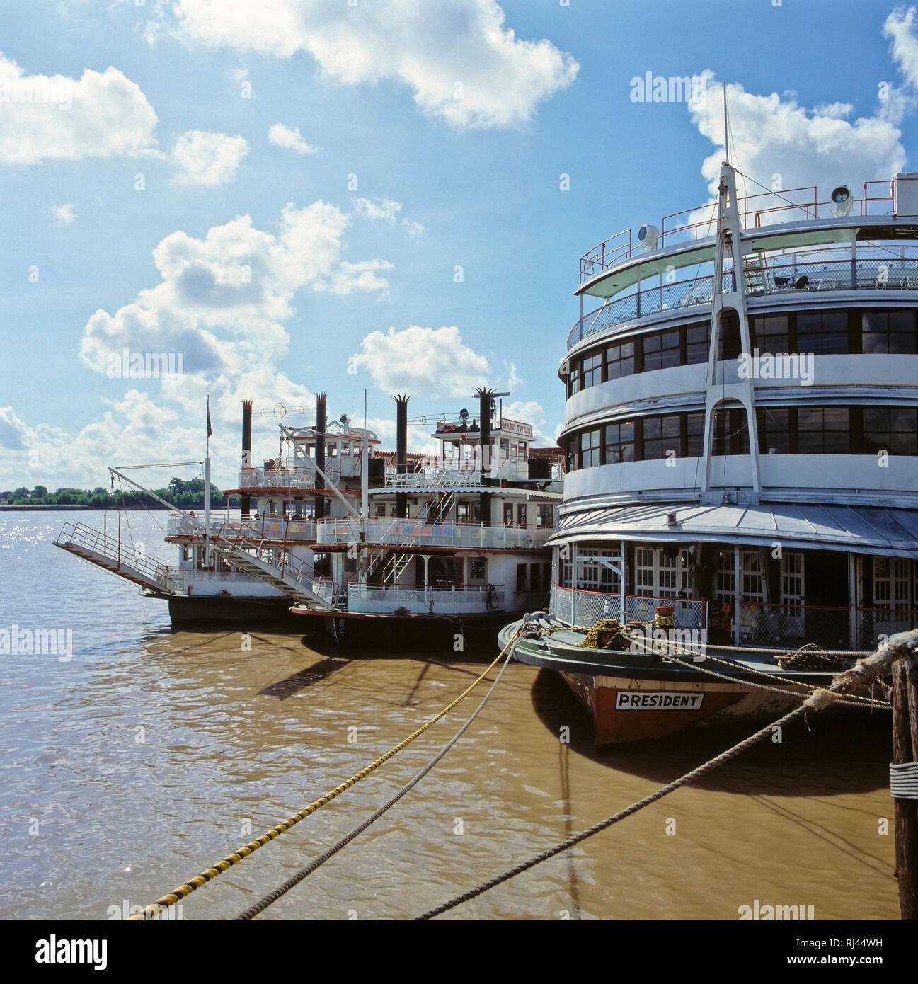 Fleuve Mississippi Steamboats, New Orleans, USA, Banque D'Images