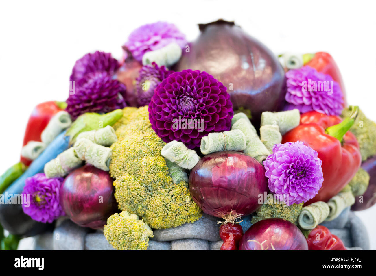Belle Décoration Composition Florale Ou Bouquet De Légumes
