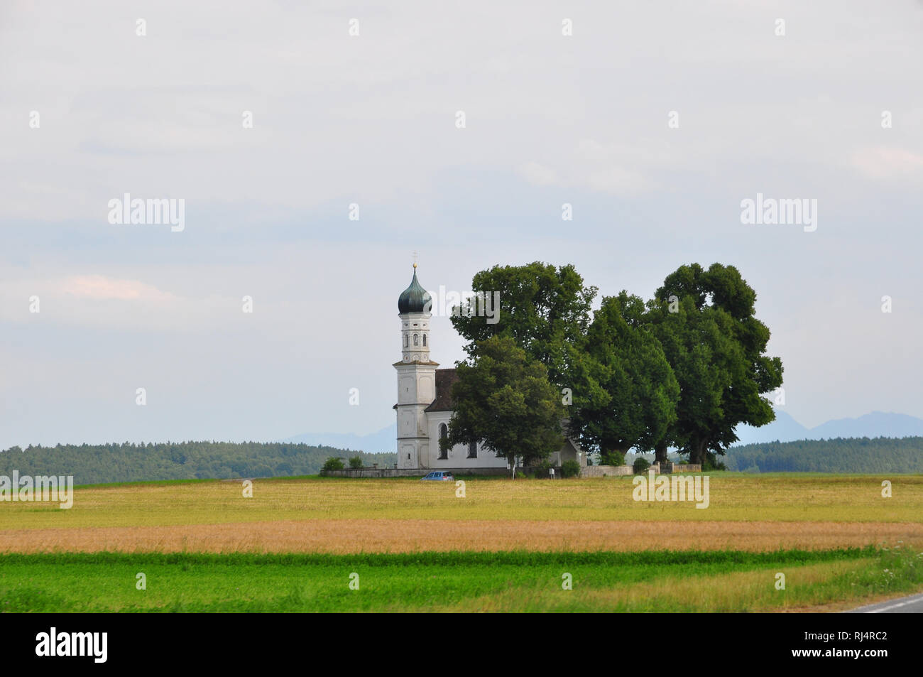 Deutschland, Bayern, Voralpenland, Kirche St. André ? Dans réglage, Banque D'Images