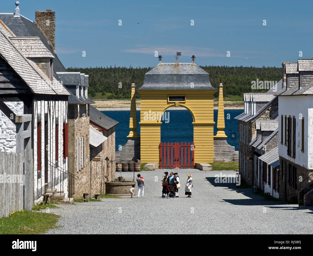 Entrée du port, la forteresse de Louisbourg, île du Cap-Breton, Canada, Banque D'Images