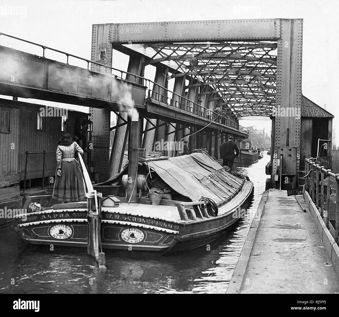 Au cours de l'Aqueduc Barton Manchester Ship Canal Banque D'Images