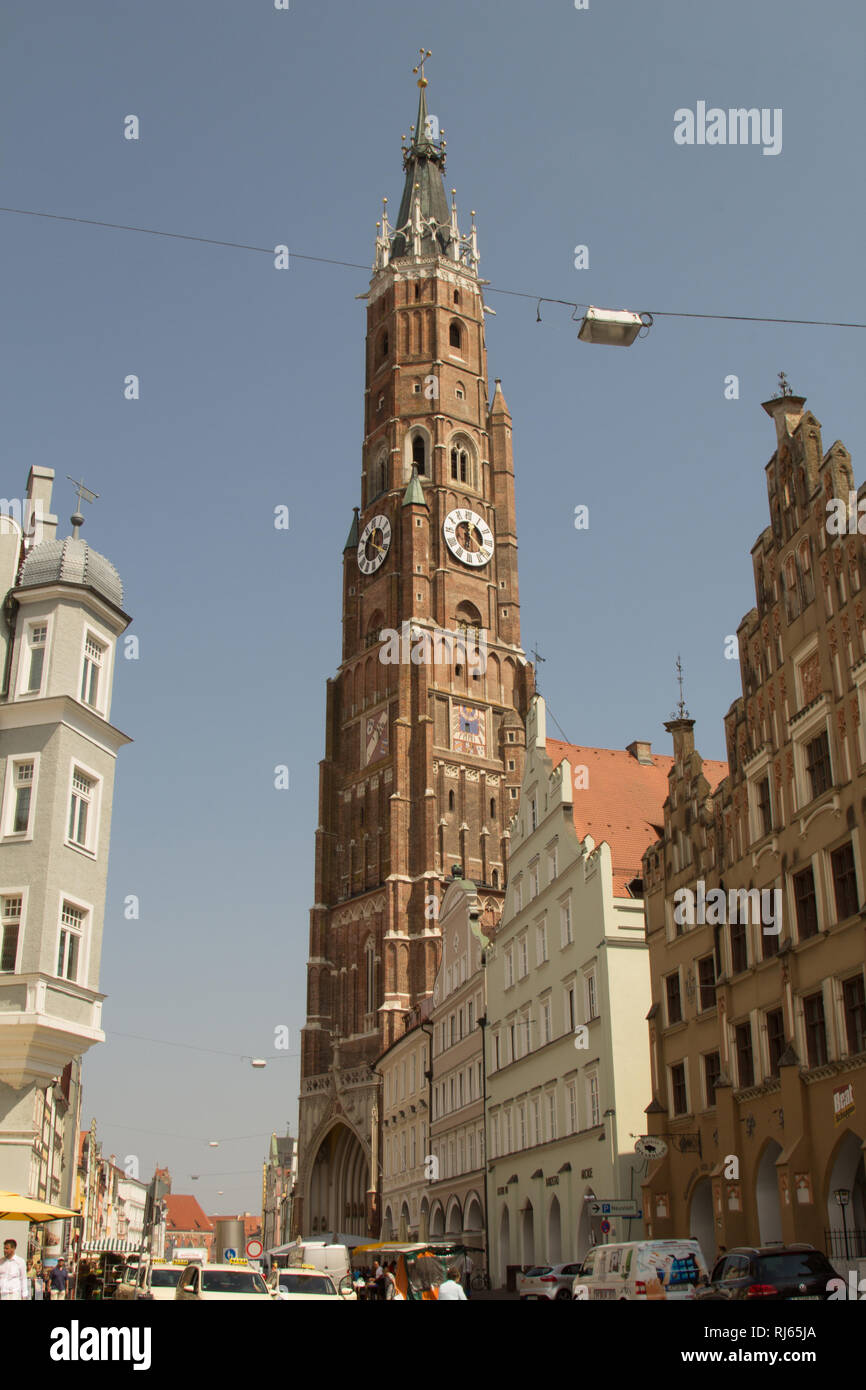 Die Martinskirche in der Innenstadt von Landshut, Bayern, Deutschland, Europa Banque D'Images