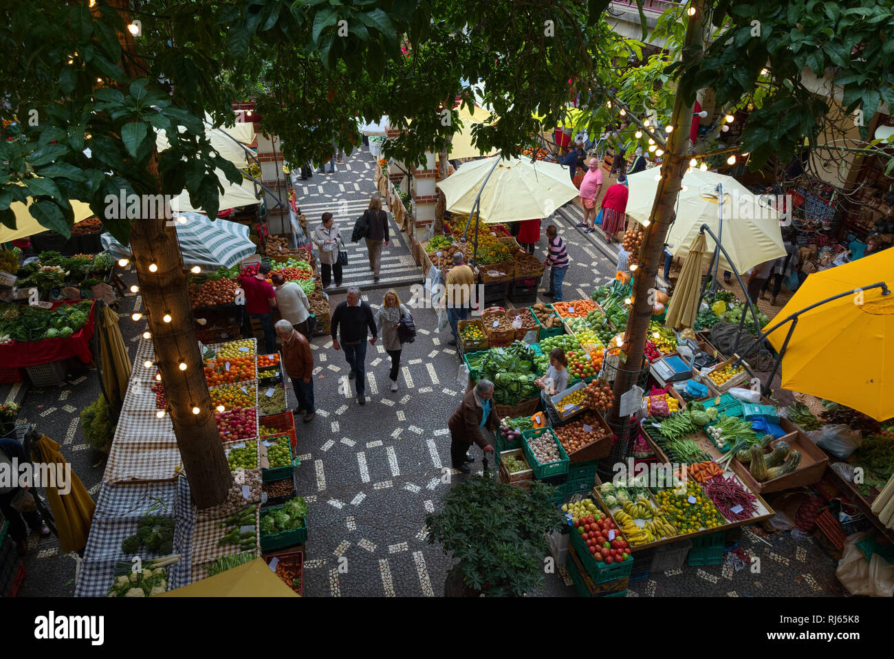 Portugal, Madère, Funchal, Markt, Obst, Gemüse, Markthalle Banque D'Images