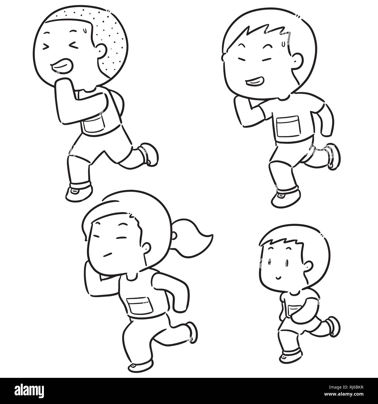 Vector set de personnes exécutant Illustration de Vecteur
