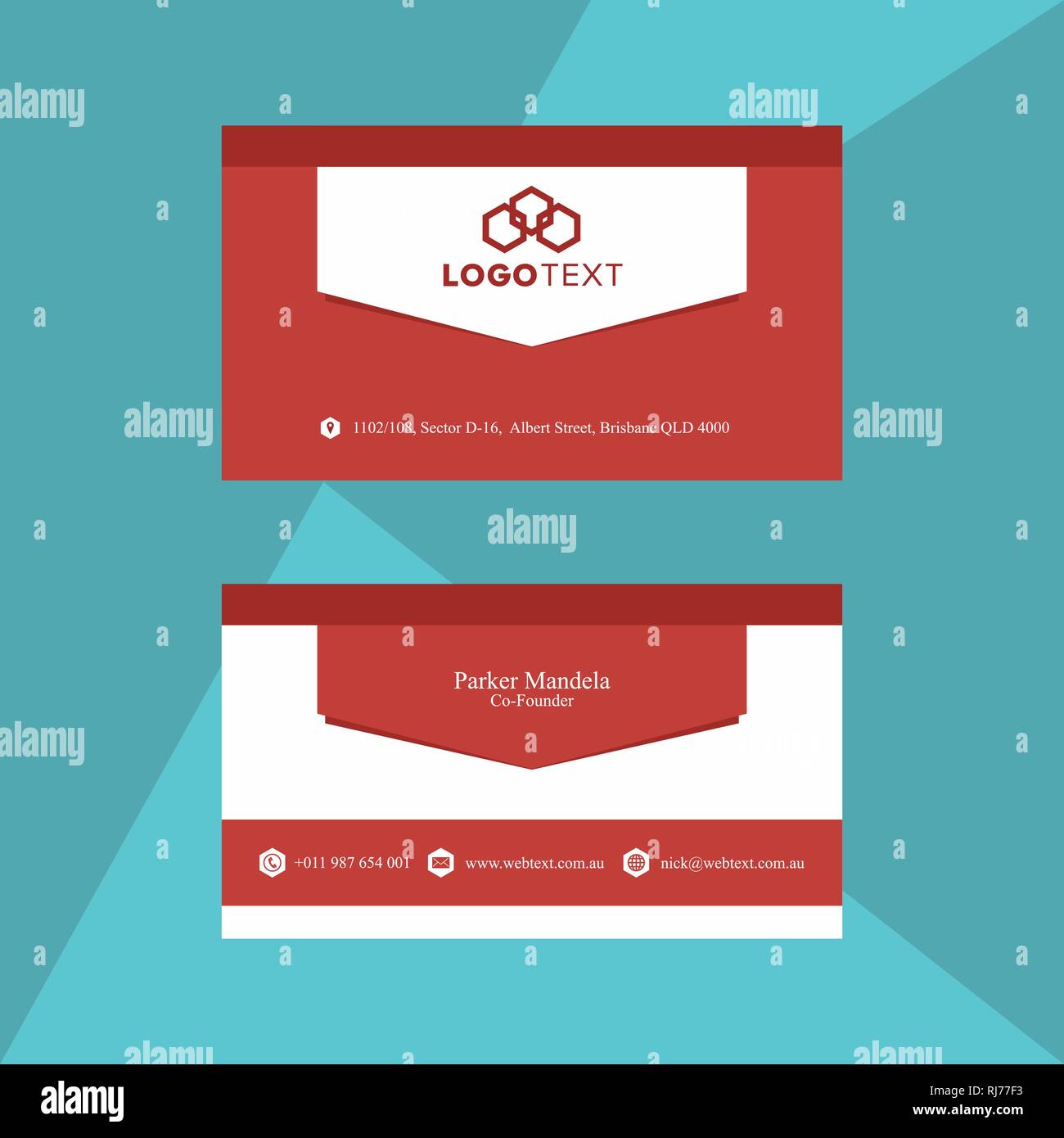 Carte de visite et papier à en-tête professionnel Design Illustration de Vecteur