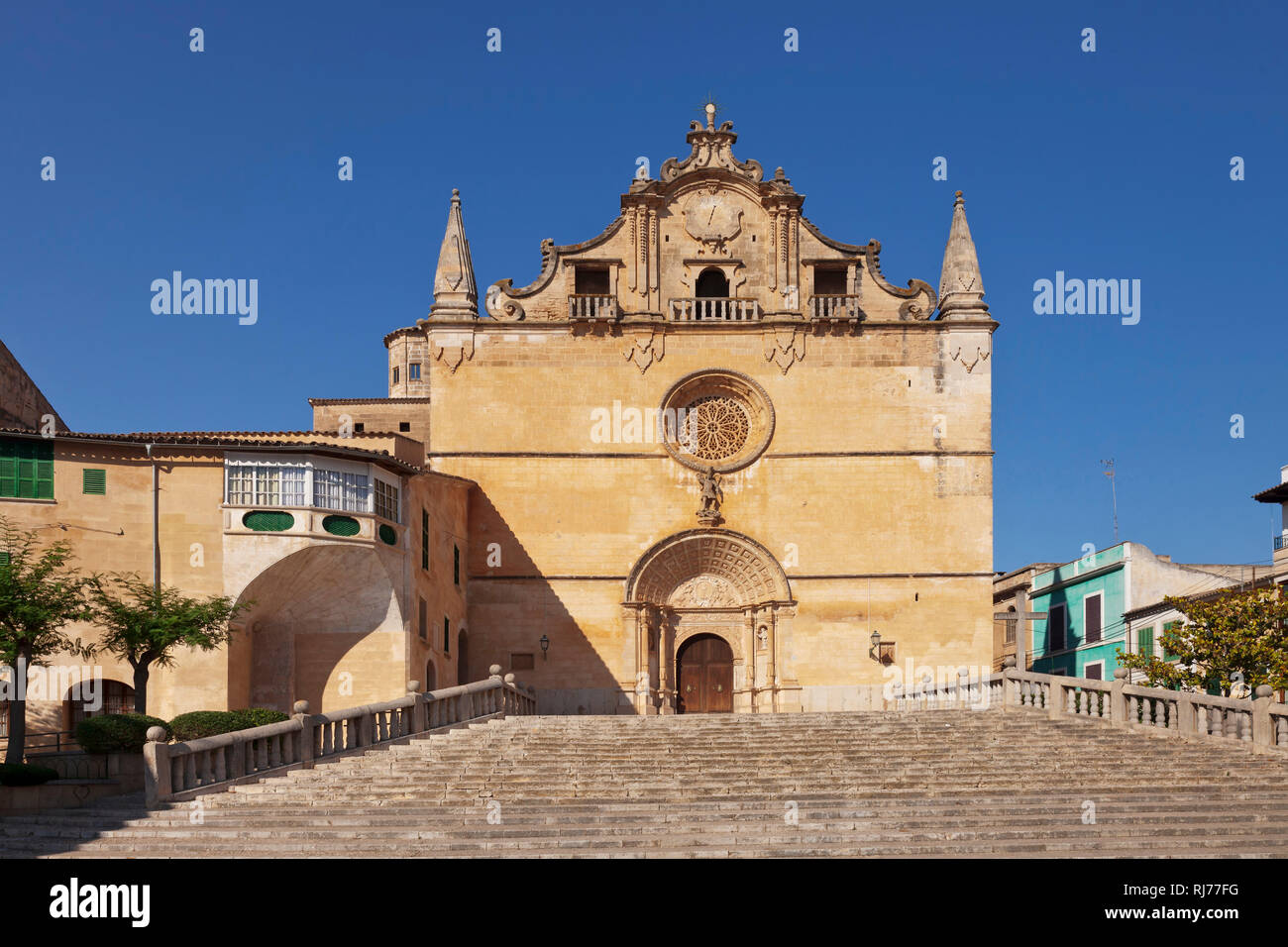 Église paroissiale Sant Miguel, Felanitx, Majorque, Baléares, Espagne Banque D'Images