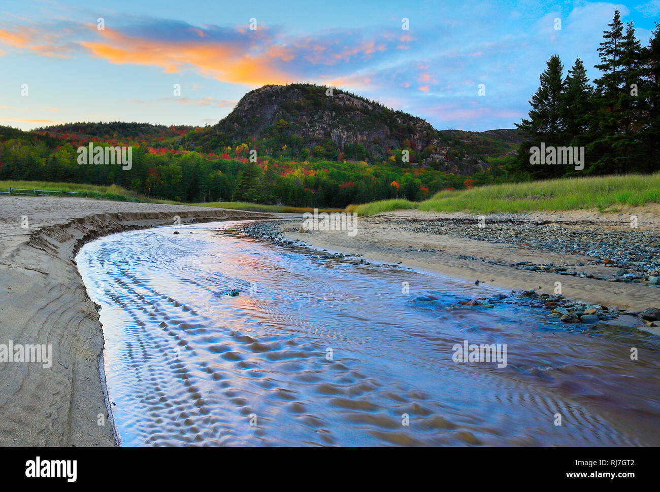 La Ruche, plage de sable fin, l'Acadia National Park, Maine, USA Banque D'Images
