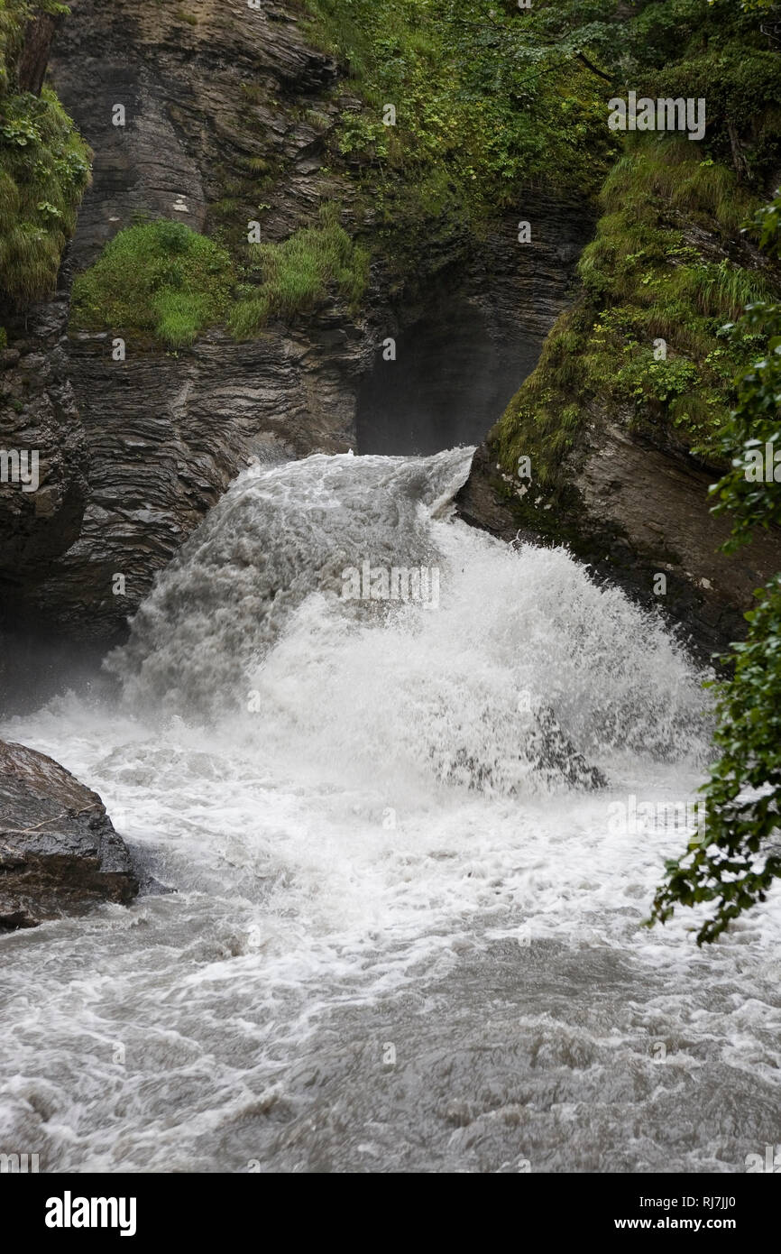 Les chutes du Reichenbach, 62200, canton de Berne, Suisse Banque D'Images
