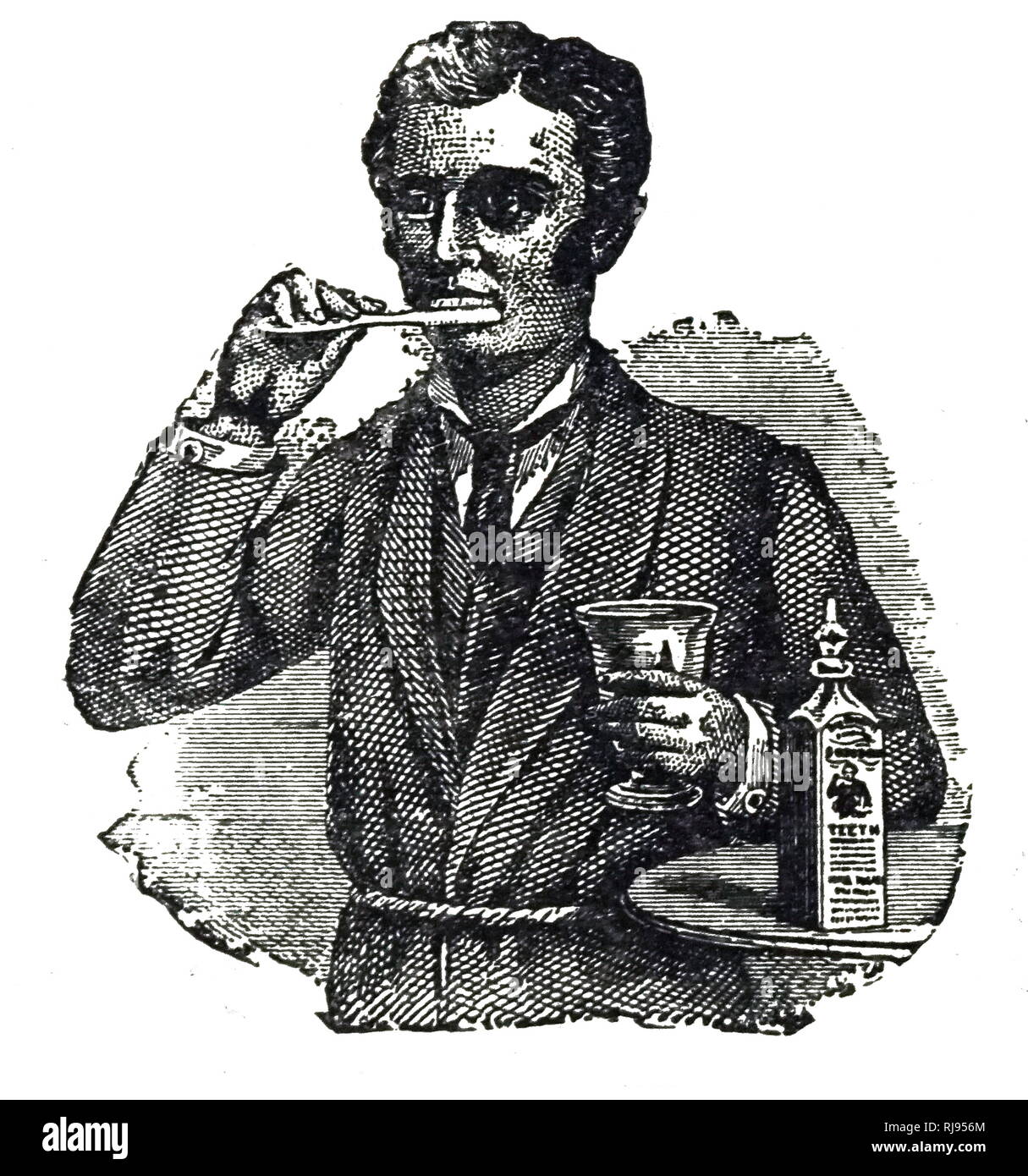 Une publicité pour Sozodont dentifrice. En date du 19e siècle Banque D'Images