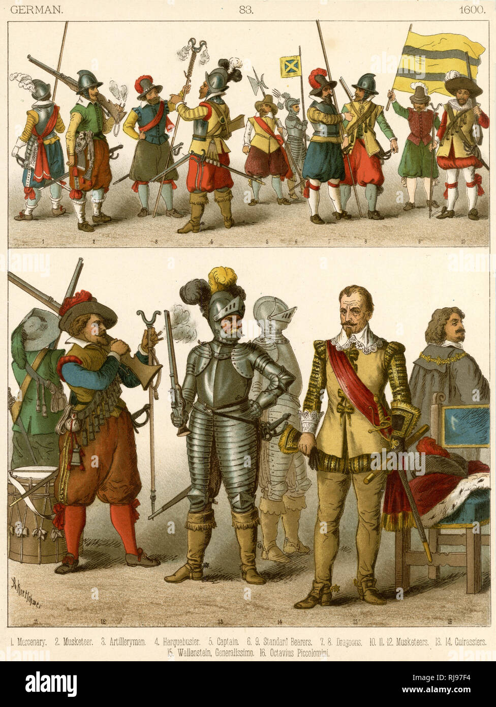 17th soldats du siècle Banque D'Images