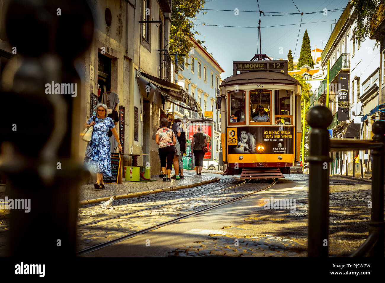 Europa, Portugal, Lisboa, Transports, Tram, Trambahn, Straßenbahn Banque D'Images