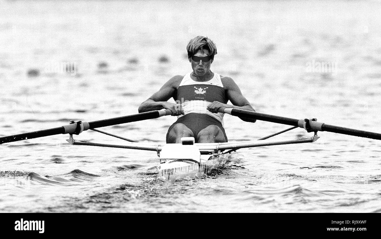Jeux Olympiques d'Atlanta 1996 - Lake Lanier, USA, POUVEZ W1X, Silken Laumann, médaillée d'argent, © Peter Spurrier Banque D'Images