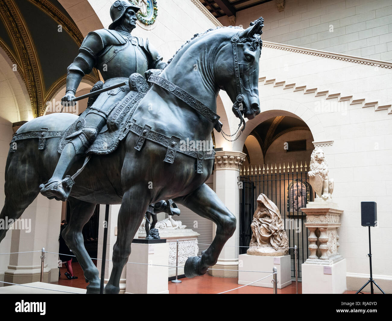 Moscou, Russie - le 25 janvier 2019 : des répliques de célèbres sculptures en italien Cour de Pushkin State Museum of Fine Arts à Vohonka. Musée Pouchkine Banque D'Images