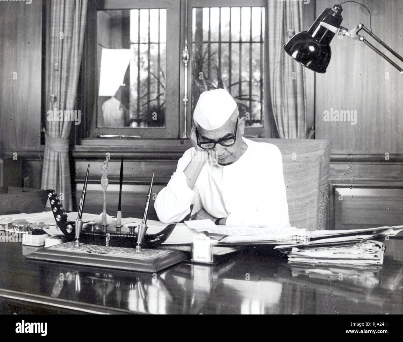 Chaudhary Charan Singh (1902 - 1987) ; 5e premier ministre de l'Inde, servant de 28 juillet 1979 jusqu'au 14 janvier 1980. Janata Party (1977-1979) Banque D'Images