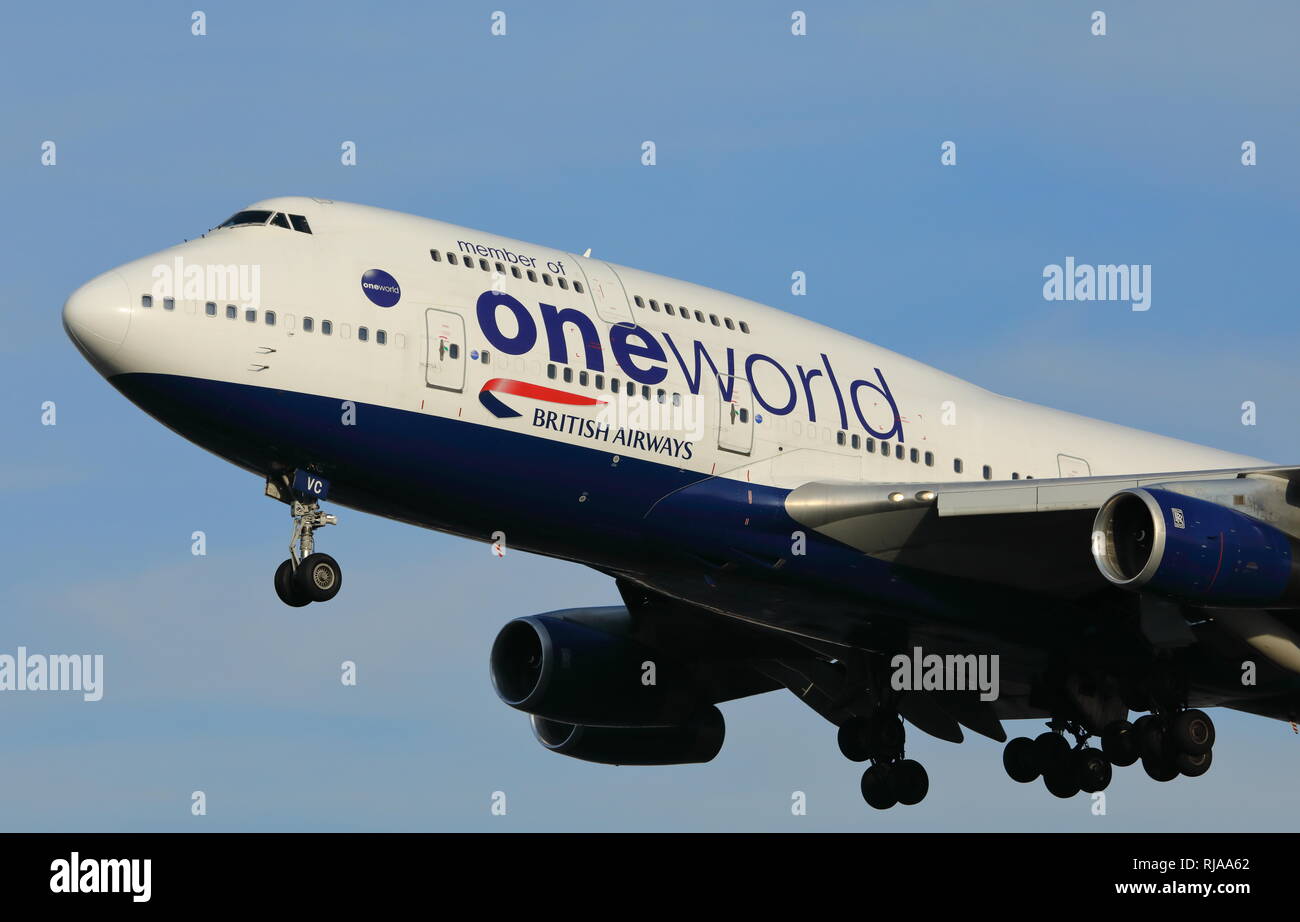 British Airways Boeing 747 jumbo jet avion de passagers, reg. non G-CIVC. Banque D'Images