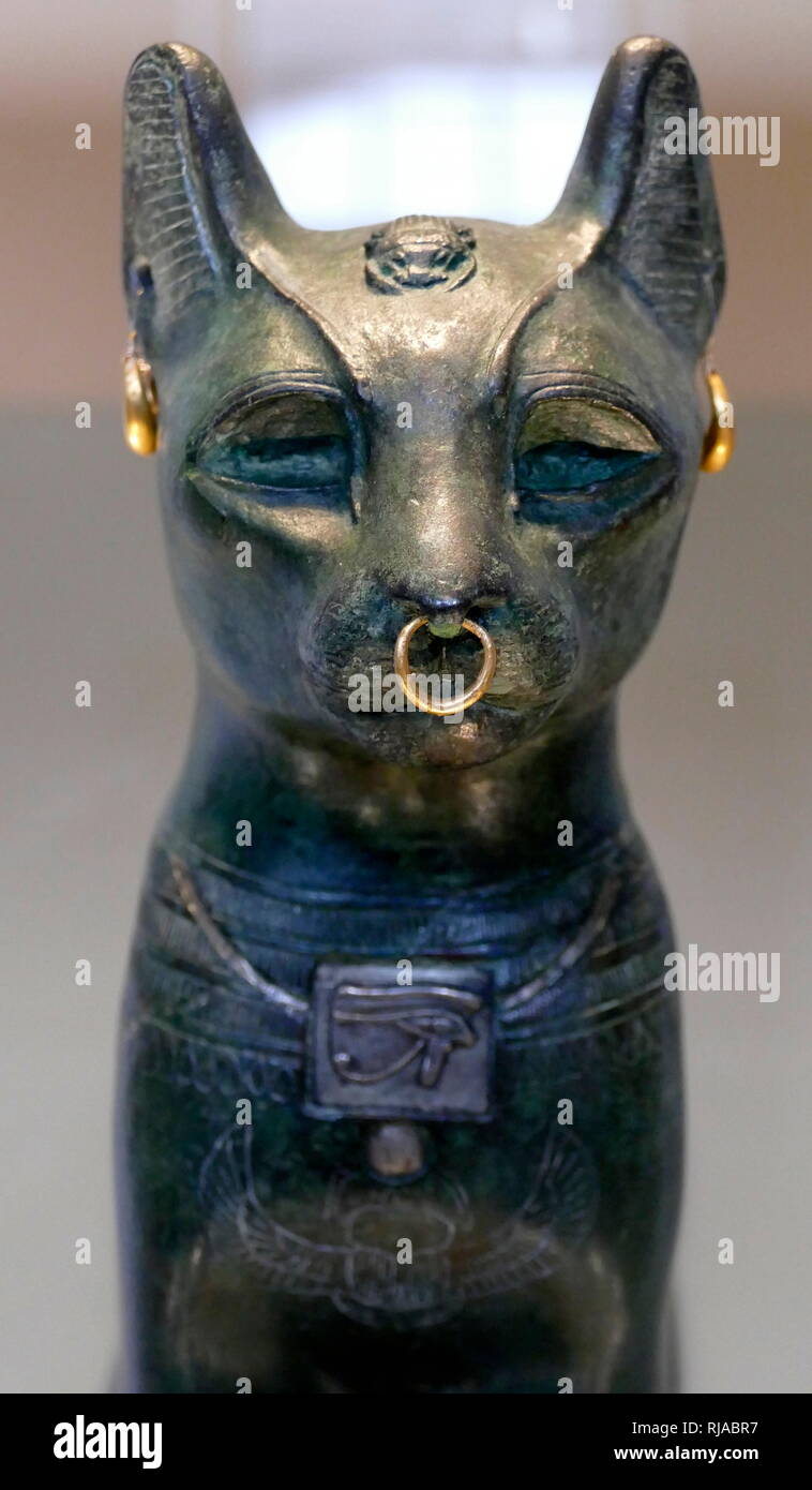 Le Chat Gayer Anderson Est Une Ancienne Statue Egyptienne D Un Chat Qui Date De La Periode Tardive Autour De 664 332 Av J C Il Est Fait De Bronze Avec Des Ornements D Or La Sculpture