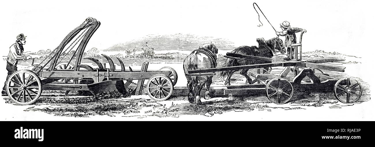 Illustration de Paul's deep vidange machine, 1849 Banque D'Images