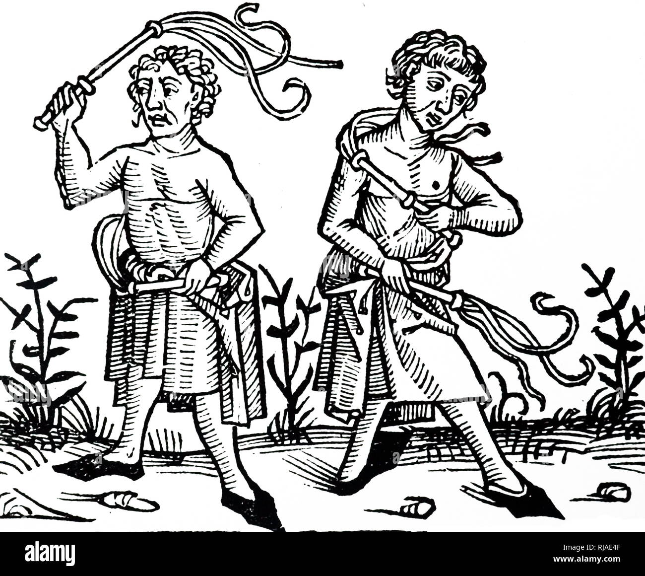 Christian Flagellants Illustration De La Chronique De Nuremberg 1493 Au 13eme Siecle Un Groupe De Catholiques Romains Connu Sous Le Nom De Flagellants A Pris L Auto Mortification A L Extreme Dans Le Siecle