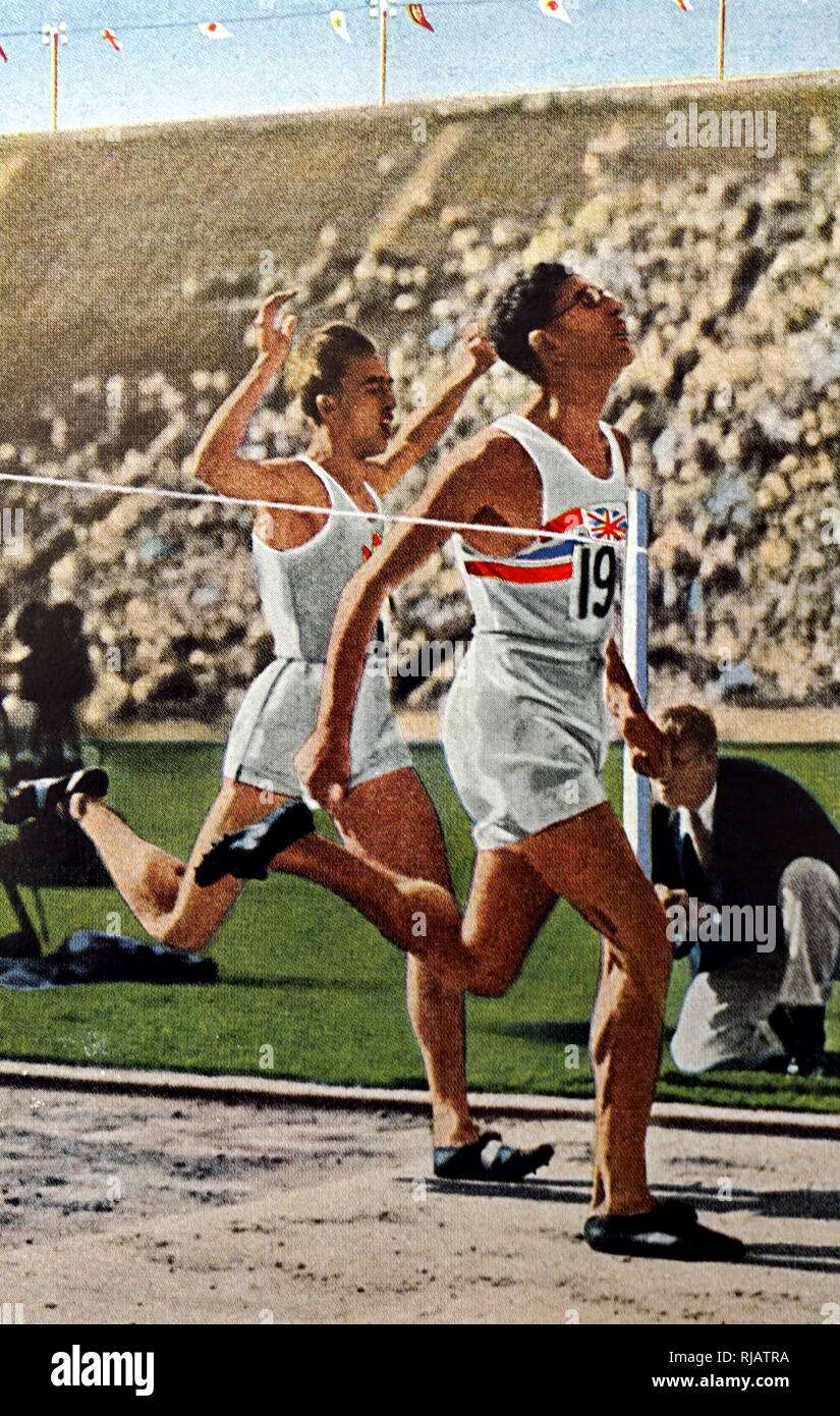 Photo de Tommy Hampson (19071965) gagner la course de 800 mètres à l