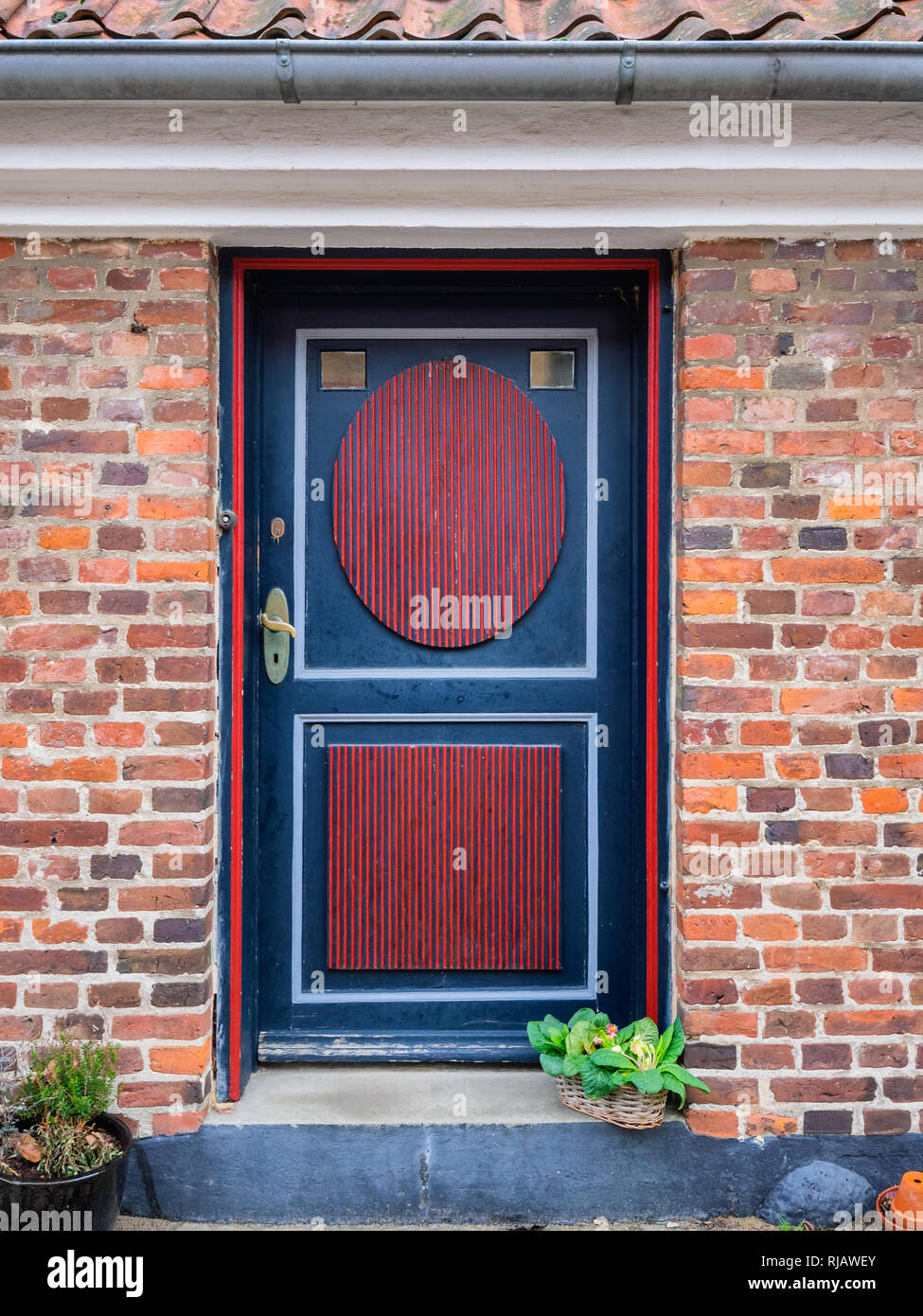 Colorés traditionnels à Ribe, Danemark porte Banque D'Images