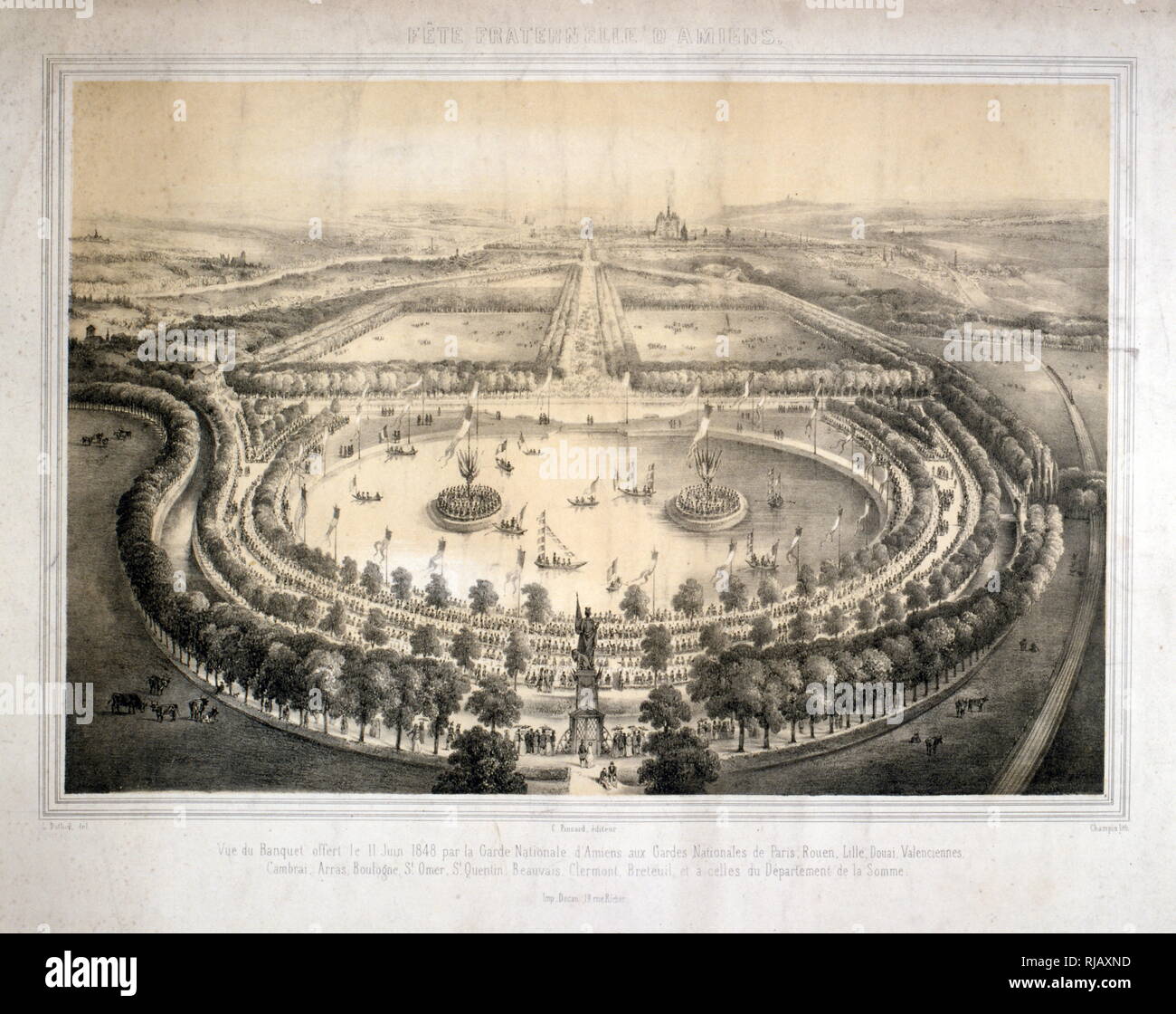 Affichage de l'armée française à Paris au moment de l'insurrection de juin Jours (Français : les journées de juin), organisée par les travailleurs de France du 23 au 26 juin 1848 Banque D'Images