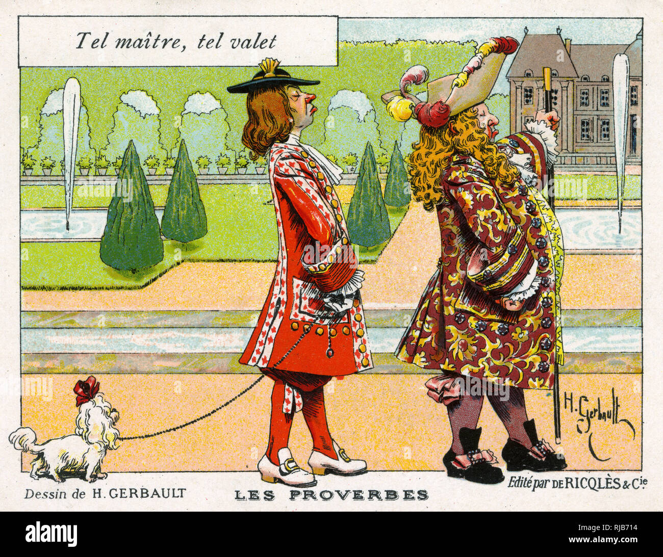 Proverbe belge - Tel maître, tel Valet (man/serviteur Photo Stock - Alamy