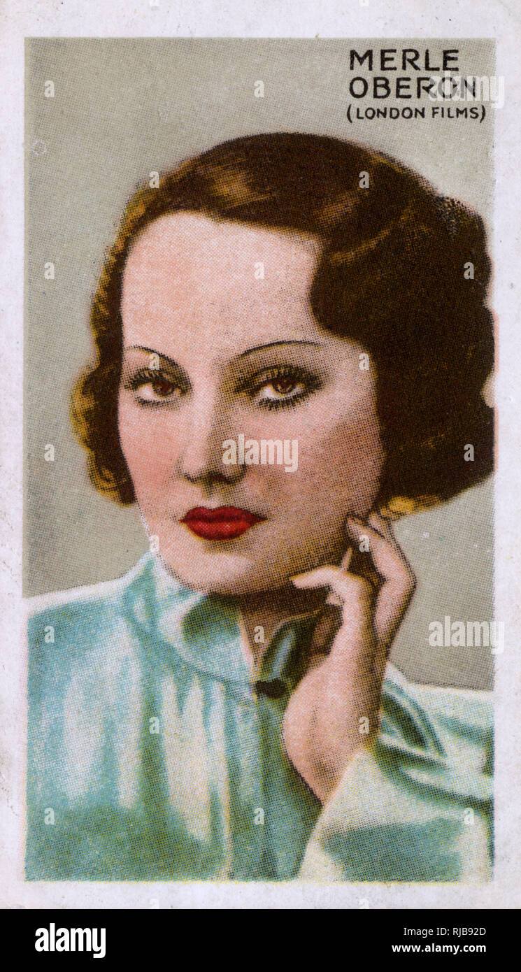 Merle Oberon, actrice d'origine australienne Banque D'Images