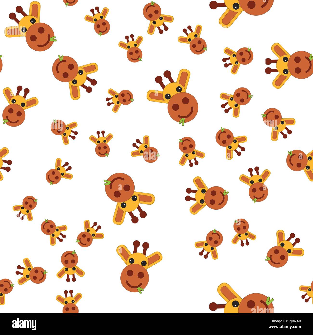 Une structure de tête de girafe. Vector illustration dans le style cartoon Illustration de Vecteur