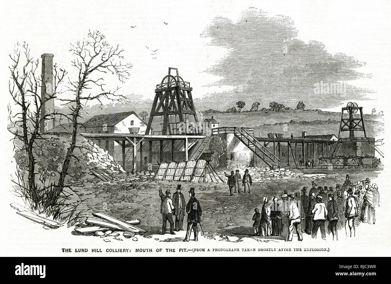 Mine de charbon Lung Hill 1857 Banque D'Images