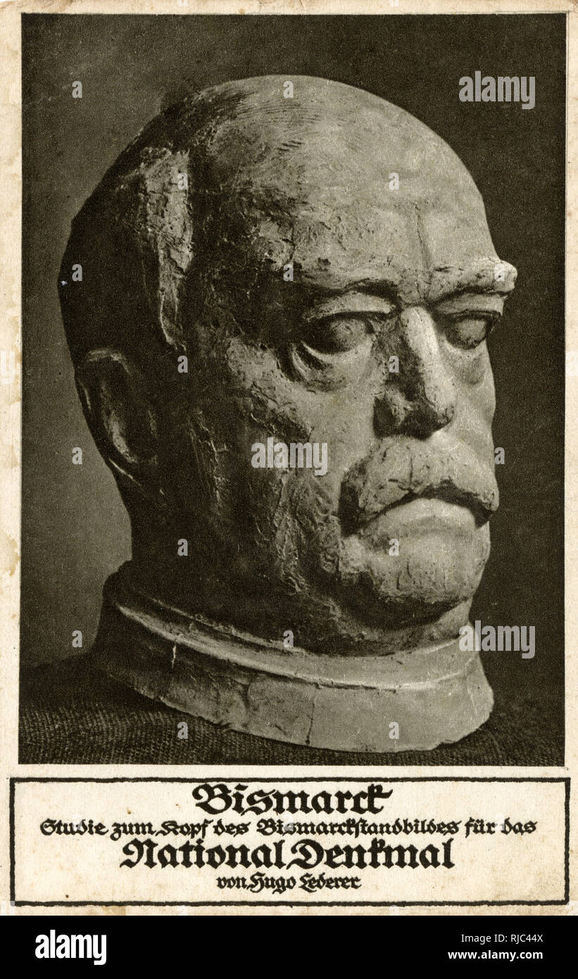 Buste - le prince Otto von Bismarck, chancelier de Reich Banque D'Images