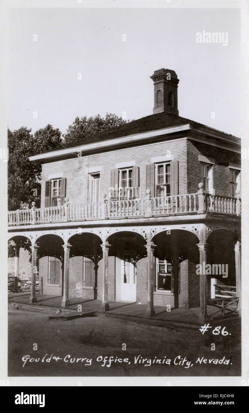 Nevada, États-Unis - Bureau de Gould and Curry Mining Company Banque D'Images