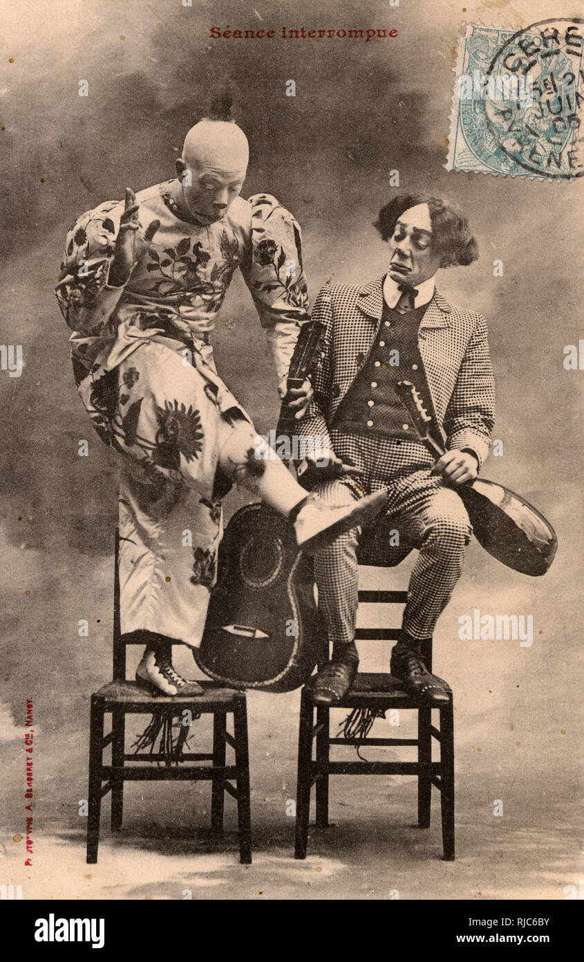 France - Cirque - Auguste et le clown blanc Banque D'Images