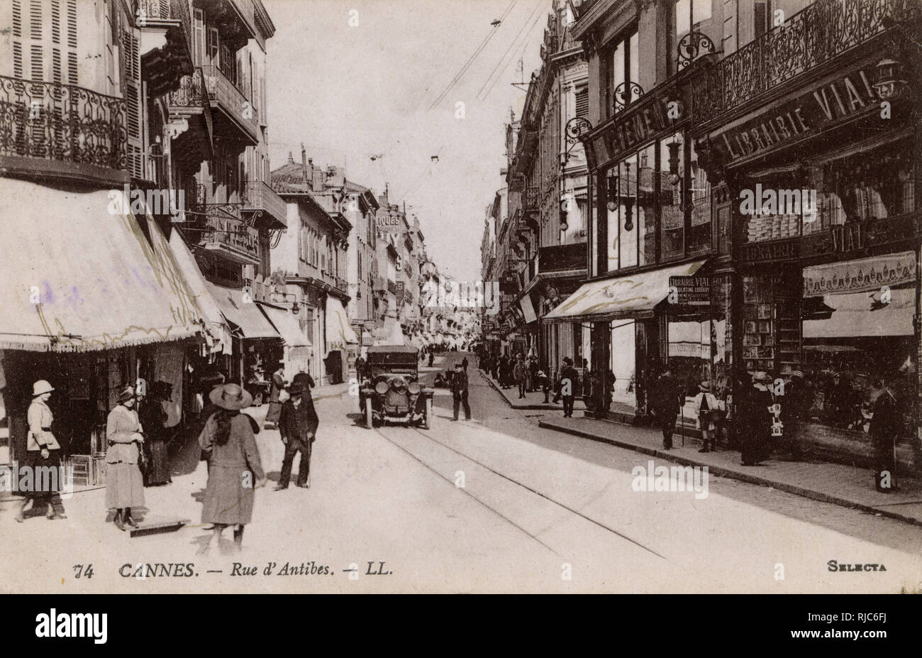 Rue d'Antibes - Cannes, Côte d'Azur, France Photo Stock