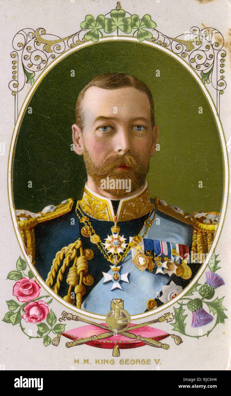 King George V - Portrait ovale Banque D'Images
