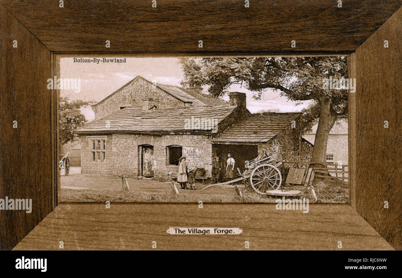 Bolton-by-Bowland, Lancashire - The Village Forge Banque D'Images