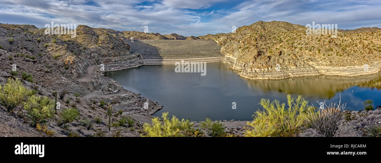 Barrage au lac, Alamo Alamo Lake State Park, Arizona, United States Banque D'Images