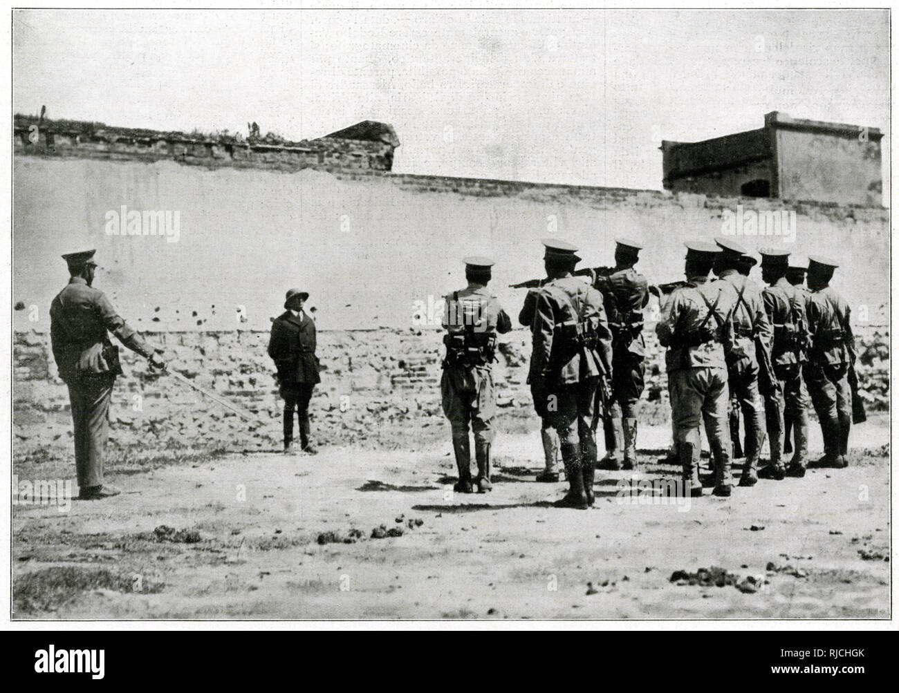 Exécution du général Rueda Quijano Banque D'Images