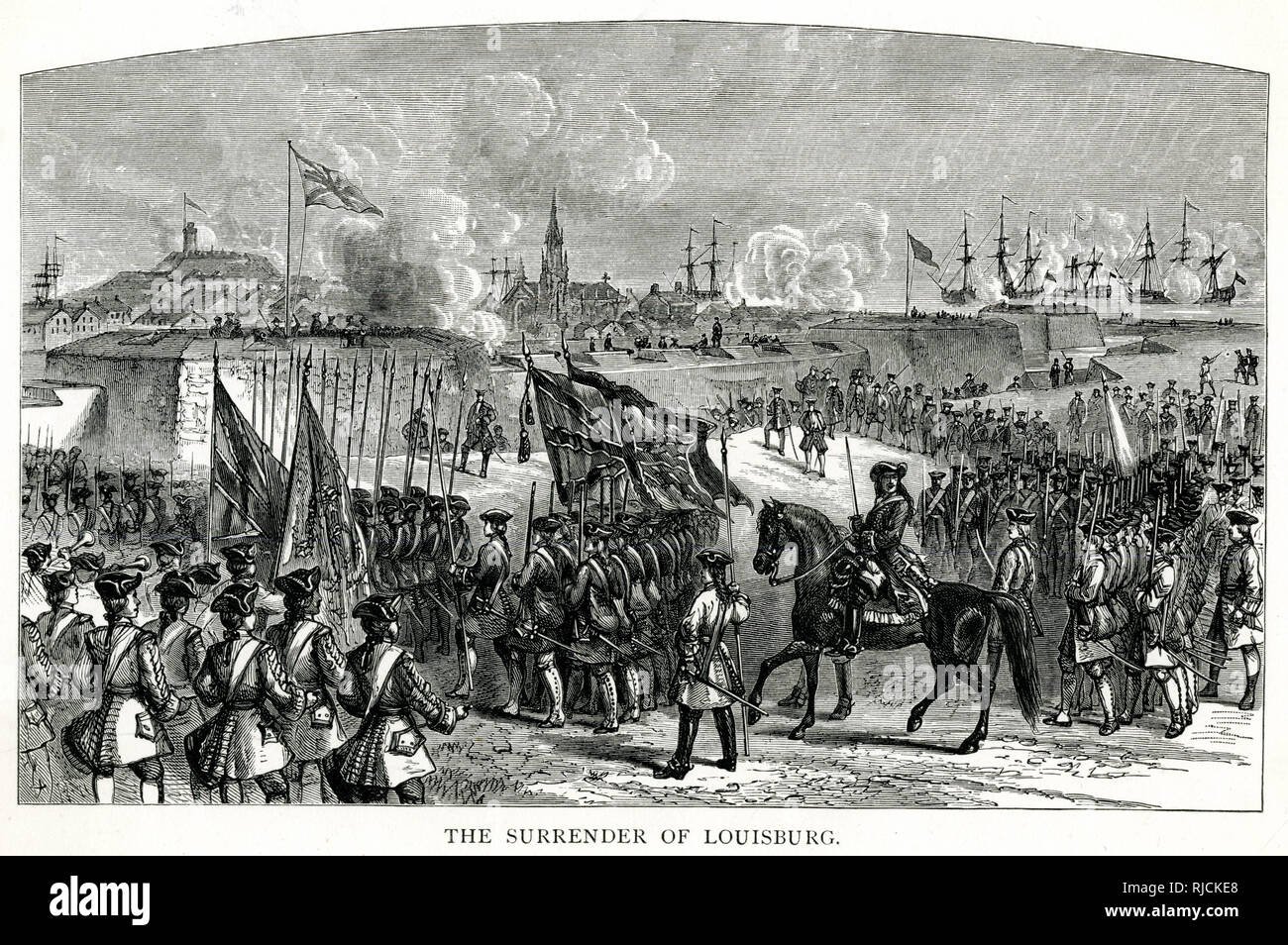 La capitulation de Louisbourg Banque D'Images