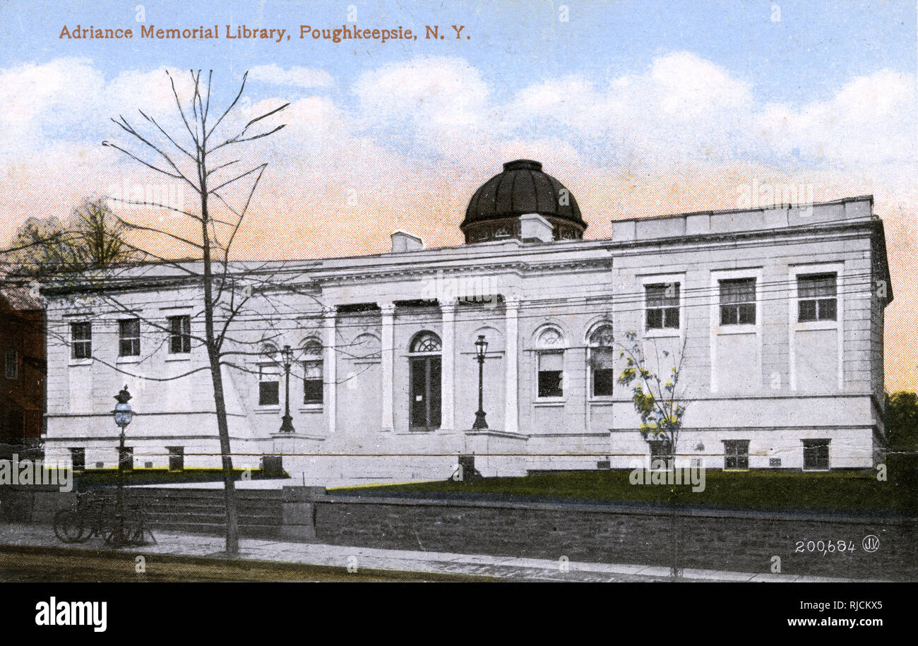 Adriance Memorial Library, Poughkeepsie, État de New York, États-Unis Banque D'Images