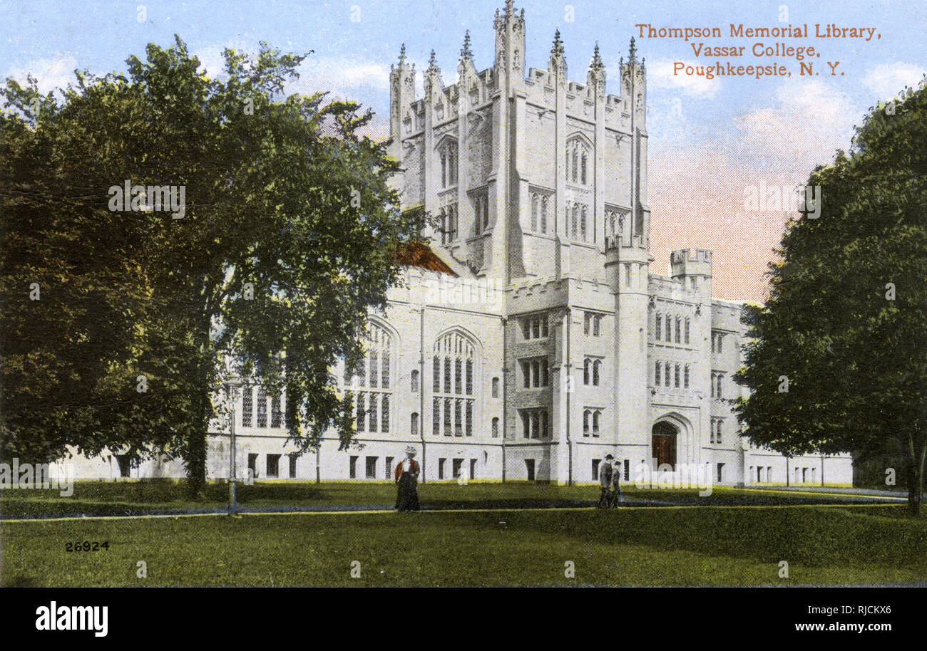 Thompson Memorial Library, Poughkeepsie, État de New York, États-Unis Banque D'Images